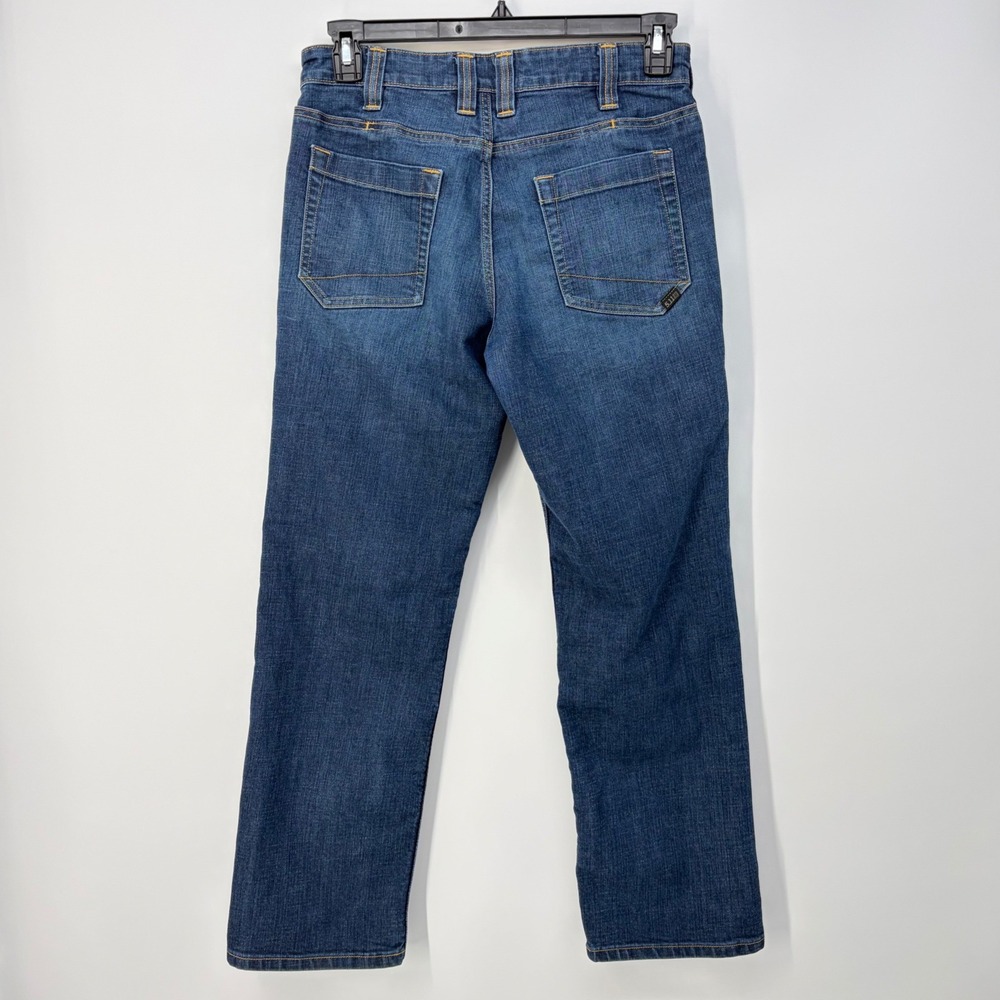 5.11 Tactical Defender-Flex Jean Regular Fit Stretch Dark Wash EDC Utility 30x28 - Picture 2 of 12